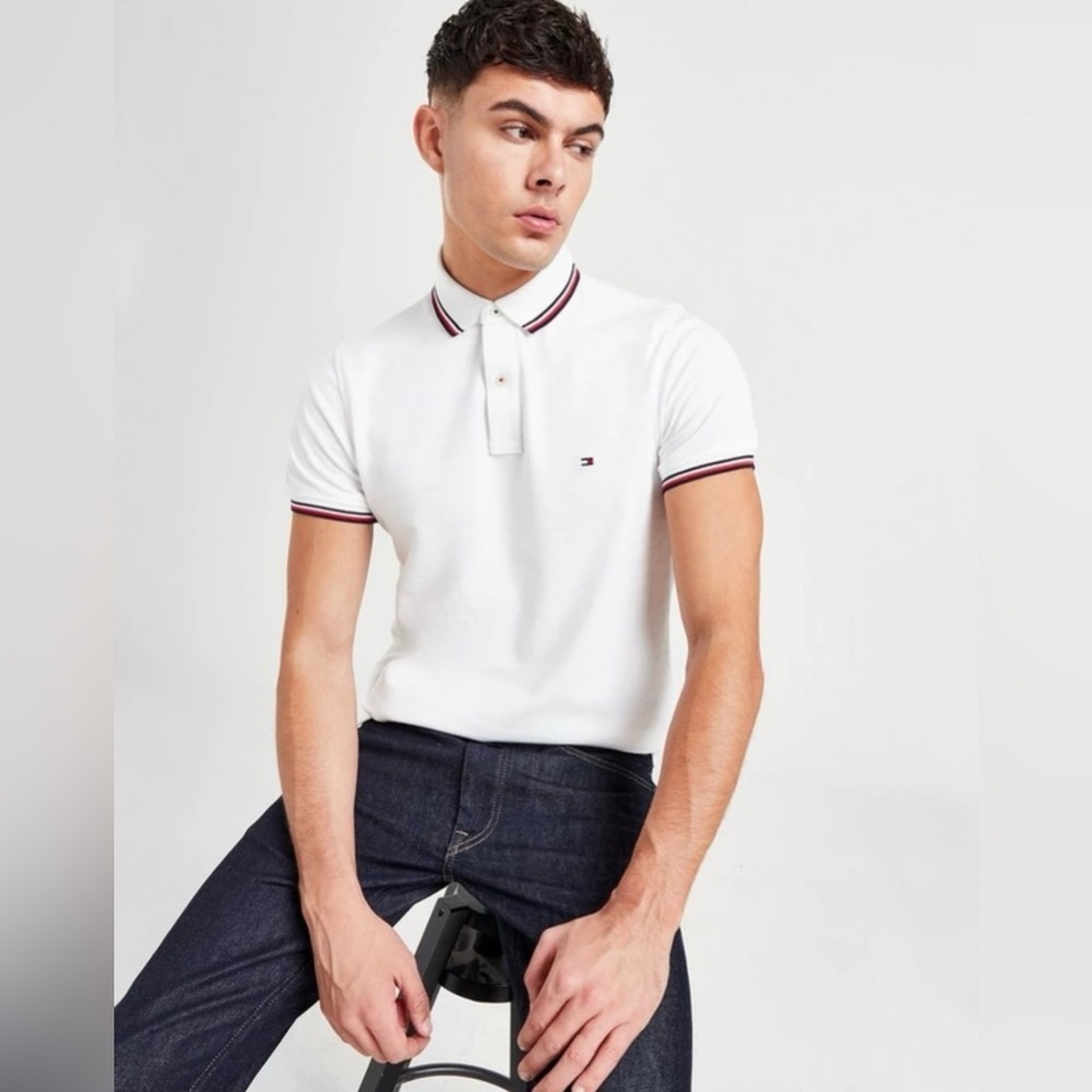 Tommy Hilfiger Custom Fit Short Sleeve Polo Shirt Size Large
